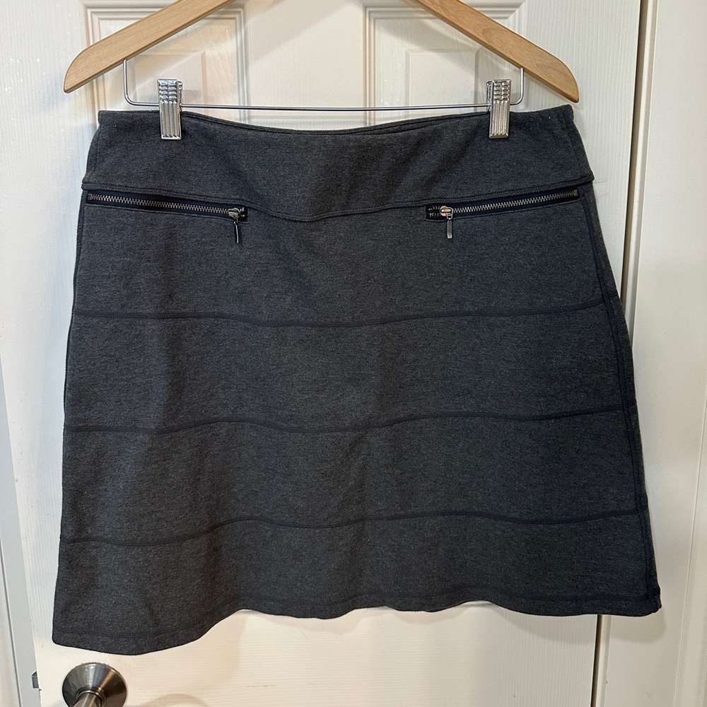 Dark Gray Athleta Athletic knit Mini Skirt size XL